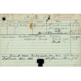 BILBE, LT (Hawkesbury Diploma of Agriculture (HDA))