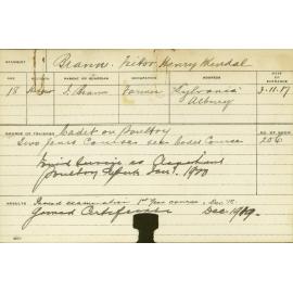 BRANN, Victor Henry Wendal (Certificate - Poultry)