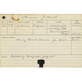 BROWN, J Nevil (Certificate - Dairy)