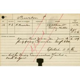 BURTON, C (Short Course - Dairy and Piggery)