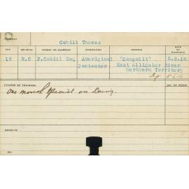 CAHILL, Thomas (Special Course - Dairy)