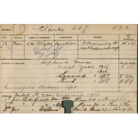 CLARKE, Stanley TJ (Hawkesbury Diploma of Agriculture (HDA))