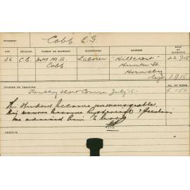 COBB, EG (Short Course - Poultry)