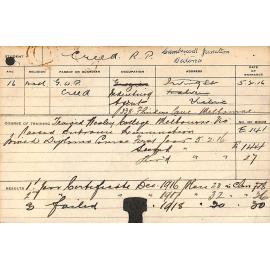 CREED, RP (Certificate - First & Second year)