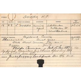 DODDS, Henry Charles (Hawkesbury Diploma of Agriculture (HDA), Certificate - Piggery, Short Course - Plots & Shops)