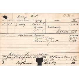 DOIG, GL (Hawkesbury Diploma of Agriculture (HDA))