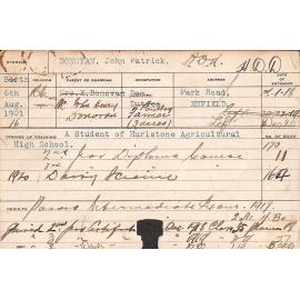 DONOVAN, John Patrick (Hawkesbury Diploma of Agriculture (HDA)/ Hawkesbury Diploma in Dairy Technology (HDDT))