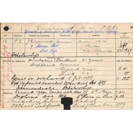 EASTWOOD, Harry W (Hawkesbury Diploma of Agriculture (HDA). Special Course - Orchard.)