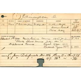 EDMONDSON, A (Certificate - First & Second year, Short Course - Plots)