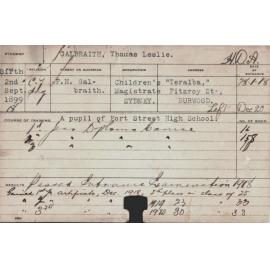 GALBRAITH, Thomas Leslie (Hawkesbury Diploma of Agriculture (HDA))