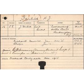 GARLICK, HJ (Short Course - Orchard & Shops)