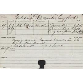 GIBSON, Langford Alexander (Short Courses - Dairy & Saddlery)