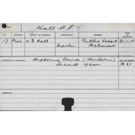 HALL, RT (Diploma Course)