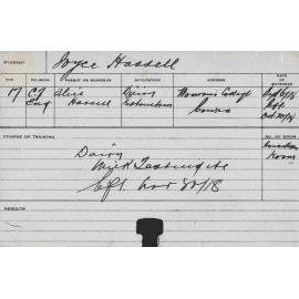 HASSALL, Joyce (Dairy)