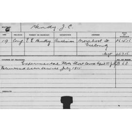 HENDY, JC (Special courses - Experimental Plots)