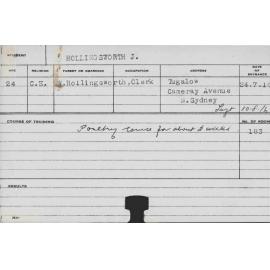 HOLLINGSWORTH, J (Short Course - Poultry)