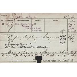 INGALL, Alan R (Hawkesbury Diploma of Agriculture (HDA))