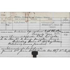 JONES, Llewellyn James Edwin (Hawkesbury Diploma of Agriculture (HDA))