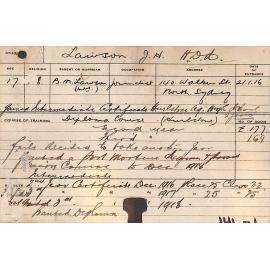 LAWSON, Joseph Henry (Hawkesbury Diploma of Agriculture (HDA))