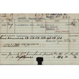 LEVITT, Eugene Colin (Hawkesbury Diploma of Agriculture (HDA))