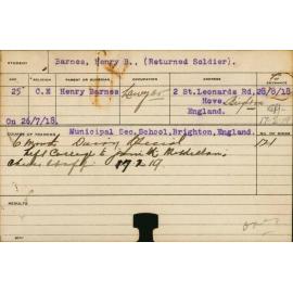 Barnes, Henry B (Special Course - Dairy)