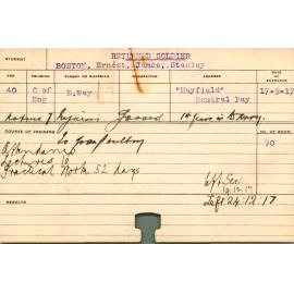 BOSTON, Ernest James Stanley (Short Course - Poultry)