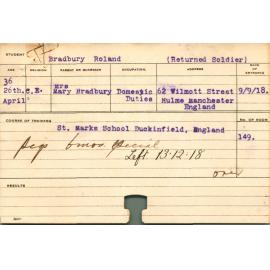 BRADBURY, Roland (Special Course - Pigs)