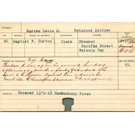 BURTON, Lewis M (Short Course - Pigs & Poultry)