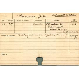 CANNON, JW (Short Course - Poultry Raising & Vegetable Garden)