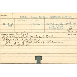 CANNON, James William (Short Course - Poultry)