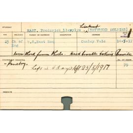 EAST, Frederick Llewylyn (Short Course - Poultry)