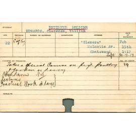 EDWARDS, Clarence William (Special Course - Pigs, Poultry, Garden & Dairy)