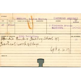 GILLETT, Leslie Hayden (Short Course - Poultry [Winter School])