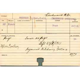 GODFREY, Walter Cyril (Short Course - Pigs)