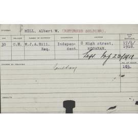 Hill, Albert W (Short Course - Poultry )