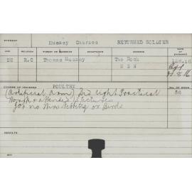Hussey, Charles (Short Course - Poultry)