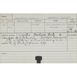 Karnaghan, James G (Short Course - Poultry Farming)