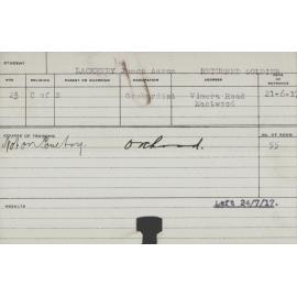 Lackenby, James Aaron (Short Course - Orchard)