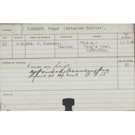 Lambson, Frank (Short Course - Pigs)