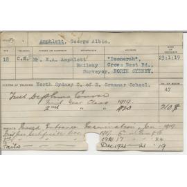 AMPHLETT, George Albin (Hawkesbury Diploma of Agriculture (HDA))