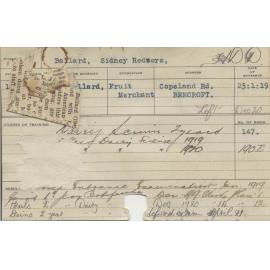 BALLARD, Sidney Redvers (Hawkesbury Diploma in Dairying (HDD))