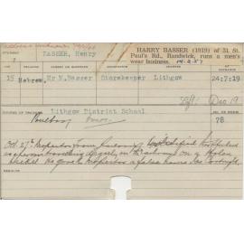 BASSER, Henry (Certificate - Poultry)