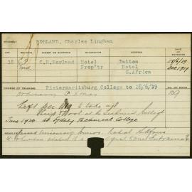 BORLAND, Charles Lingham (Special course - Orchard)