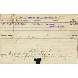 BULL, Edward Ivan Denholm (Hawkesbury Diploma of Agriculture (HDA))