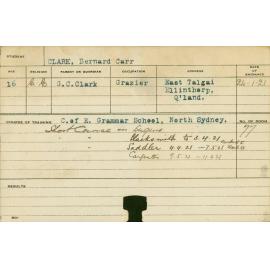 CLARK, Bernard Carr (Short Courses -Equine, Blacksmith, Saddlery & Carpentry)