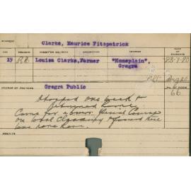 CLARKE, Maurice Fitzpatrick (Special course - Wool Classing)