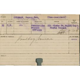 COLEMAN, Percy George (Certificate - Poultry)