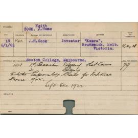 COOK, Keith Hume (Piggery & Dairy)