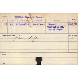 CURTIS, Raymond Henry (Piggery)