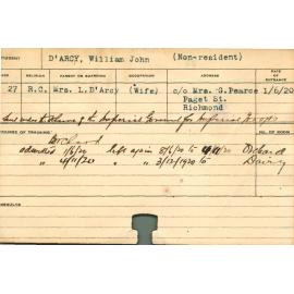 D'ARCY, William John (Short Course - Orchard & Dairy)